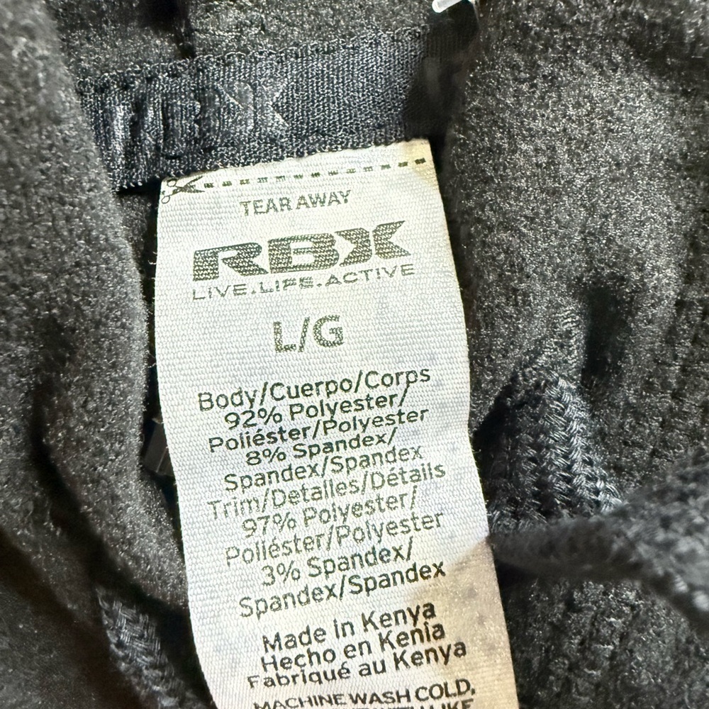 RBX Active Lightweight Charcoal Gray Hoodie NWT Size L - Picture 5 of 5